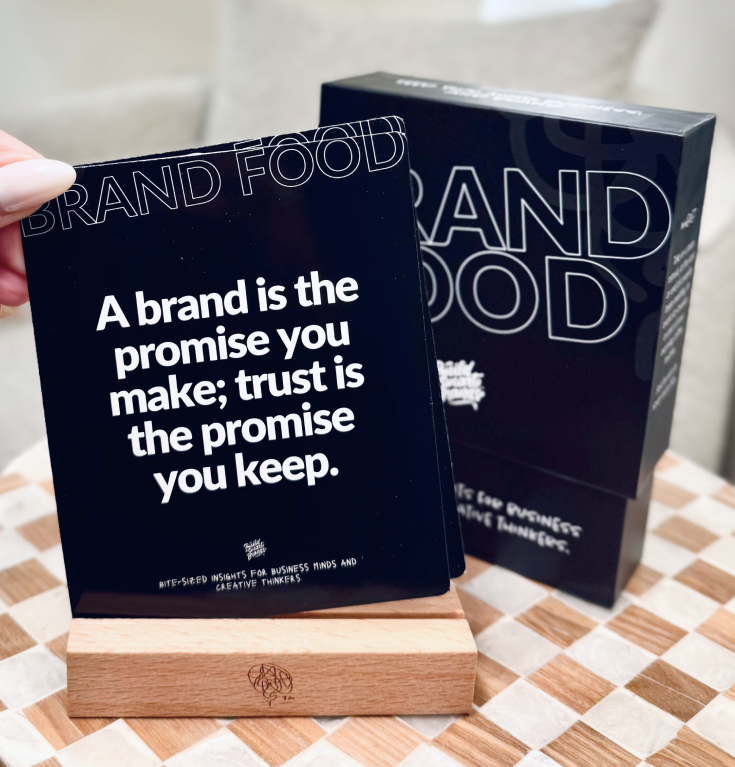 Brand Food Deck displayed on table